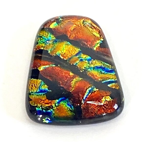 Handmade Dichroic Glass Cabochon for JEWELRY CREATIONS - Picture 2 of 5